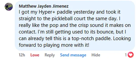 Facebook review from Hyper+ owner